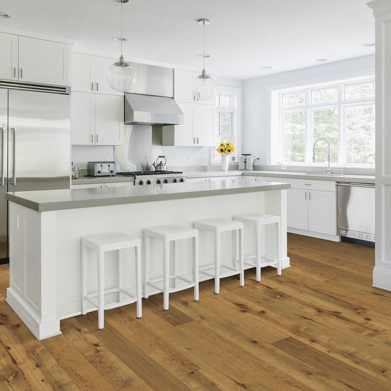 White hardwood in kitchen | The Carpet Gallery