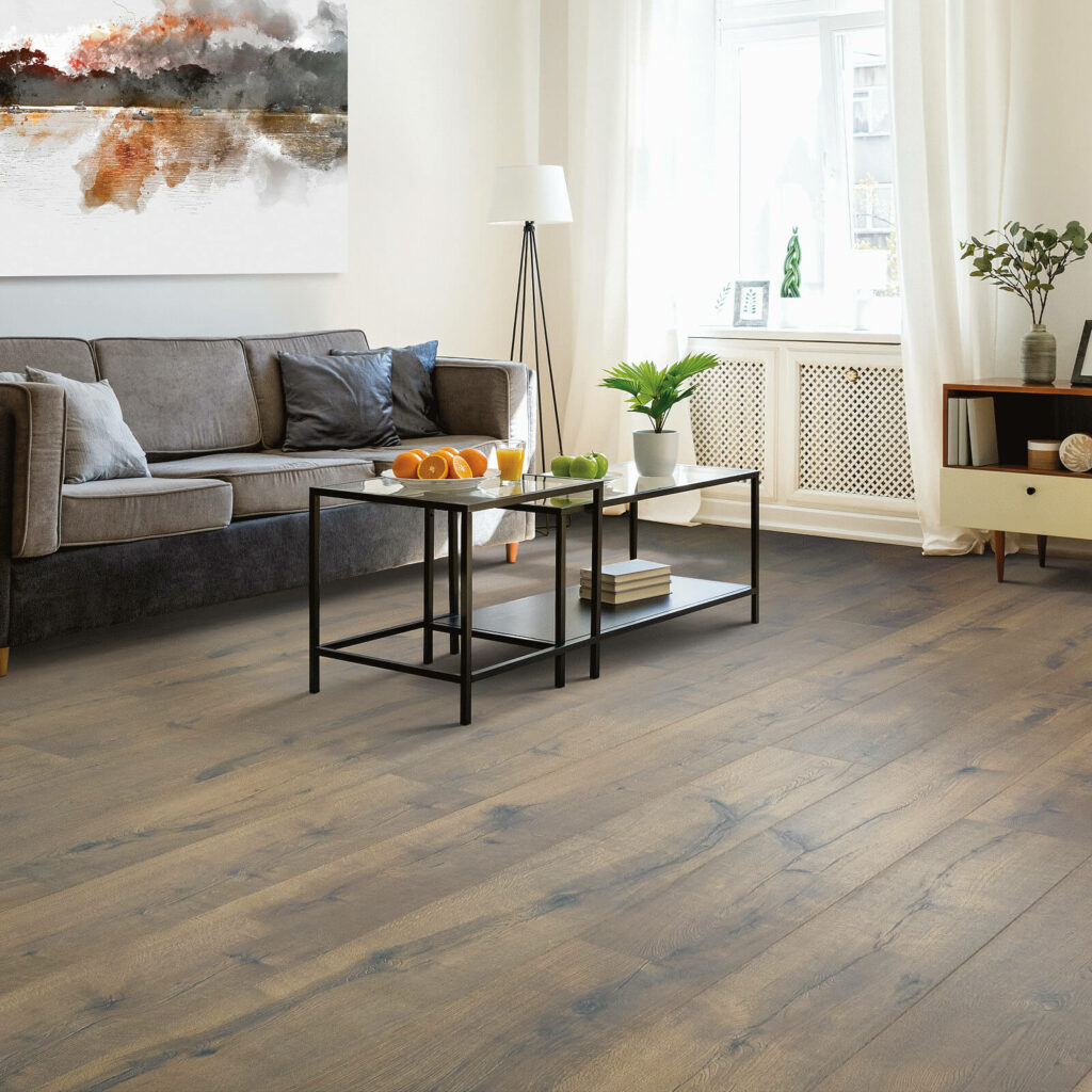 Wood laminate in living room | The Carpet Gallery